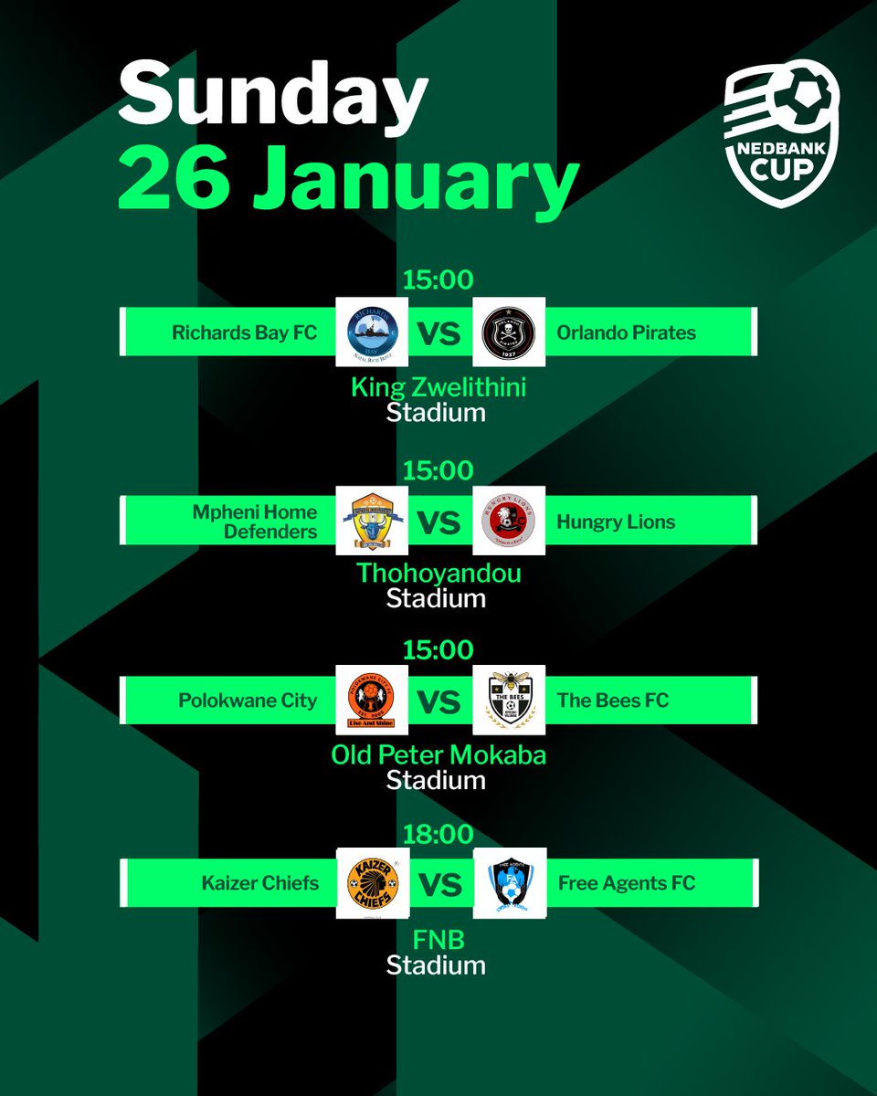 1nationfm's tweet photo. #NedbankCup | Fixtures 

#1nationfm | #gameOn https://t.co/4awbh8hhID