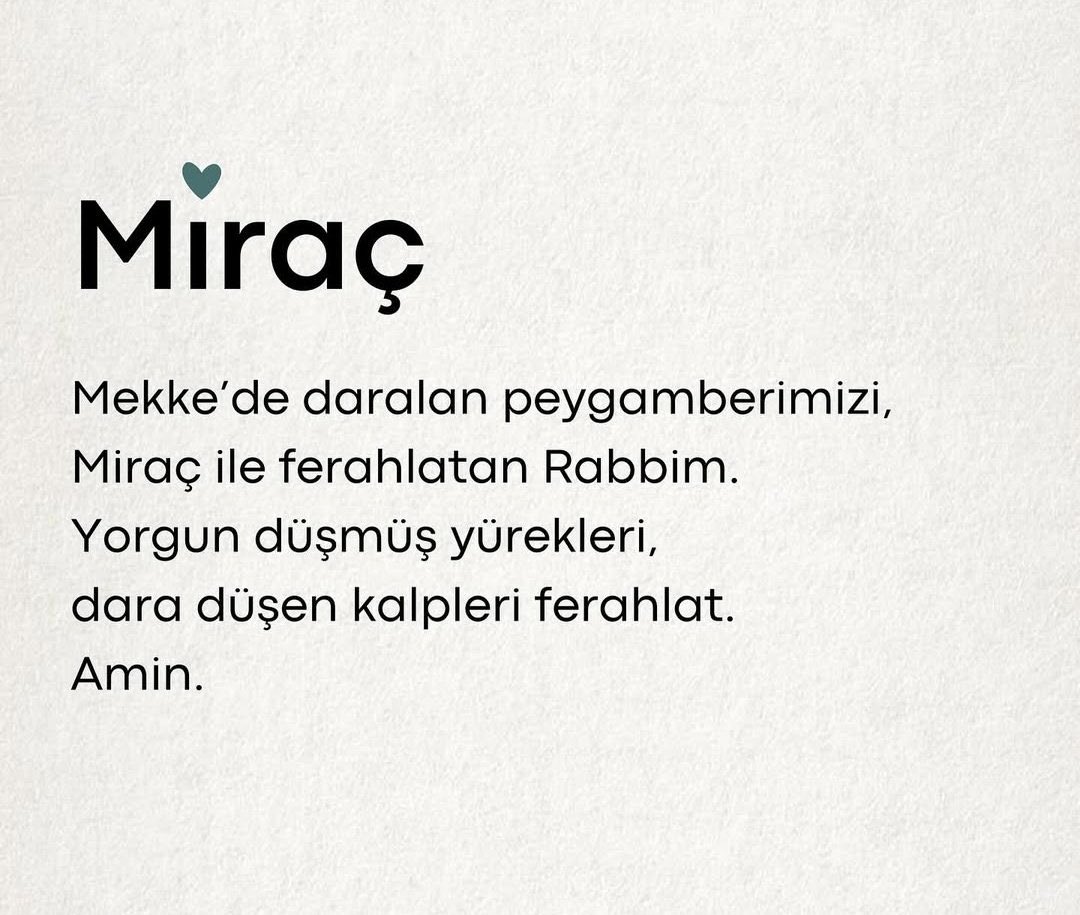 #MiraçKandili