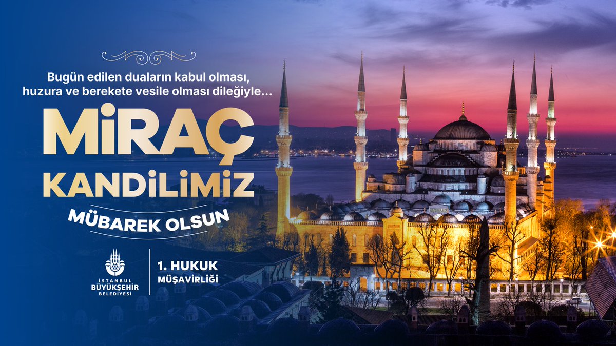 Bugün edilen duaların kabul olması, huzura ve berekete vesile olması dileğiyle…
Miraç Kandilimiz mübarek olsun.