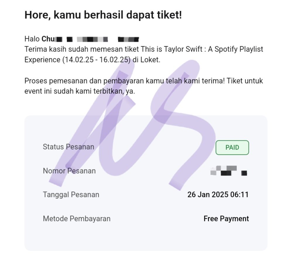 chsnliafth's tweet photo. secured #ThisIsTaylorSwift: A Spotify Playlist Experience! Jakarta tanpa nge-war 🥹 ternyata udah dikirim accessnya dri kmrn sore, untung tadi pagi cek email hohoho cant waittt🫶🏻 https://t.co/LsoWdaDHoJ