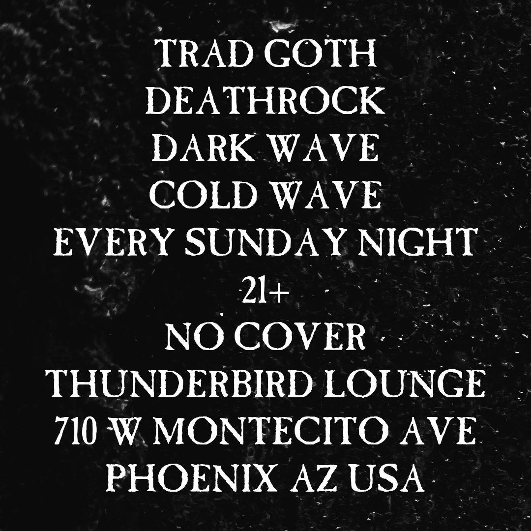In fewer than 24 hours I will be doing this ...  #Goth #TradGoth #Deathrock #Coldwave #Phoenix #PhoenixAZ