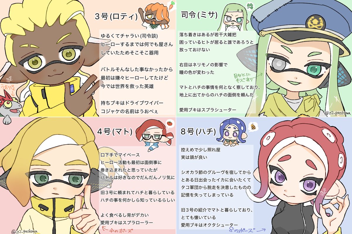 o2_gashima's tweet image. O2家ヒーローズ
キャラ紹介🥕☘️🍅🐝