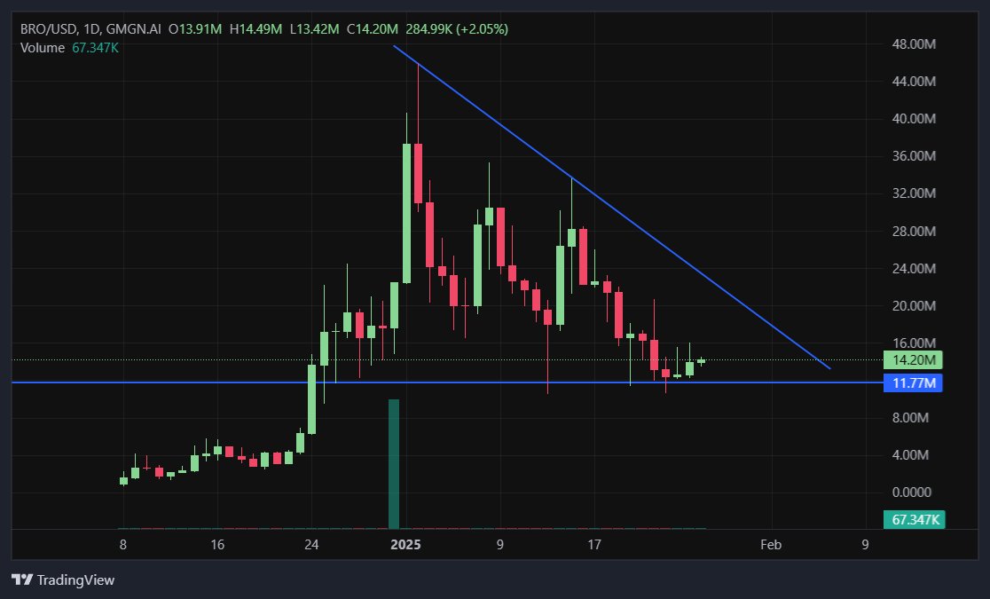 THCryptospartan's tweet photo. Bought @0xNeurobro , The Chart looks so good, Around 11M is the major Support. 

Good fundamental analysis by $BRO AI Bot in their TG Group. 

Terminal Launch is Coming.  Lets see.

CA: 0xc796e499cc8f599a2a8280825d8bda92f7a895e0

#AI #AIAGENT #base #virtualsprotocol #TradingTips https://t.co/clXnYHRZqc