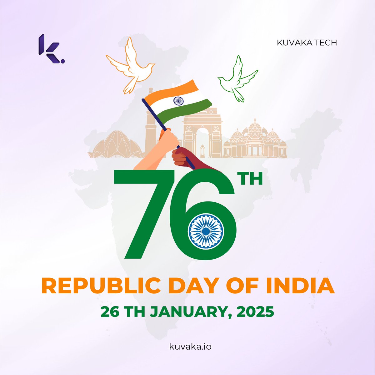 KuvakaTech's tweet photo. 🇮🇳 Celebrating the Spirit of Innovation and Freedom!
This Republic Day, we salute the vision, resilience, and progress that define our great nation. Let’s continue building a future fueled by innovation and technology.
Happy Republic Day! Jai Hind! ✨
 #RepublicDay   #KuvakaTech https://t.co/RJOVvRa72g