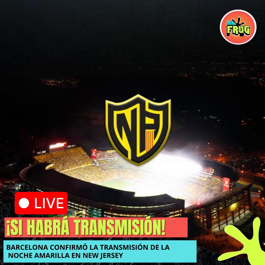 frogsportsec's tweet photo. 🟡 ¡SÍ HABRÁ TRANSMISIÓN! ✔️

🆗 #BarcelonaSC oficializó su transmisión de la #NocheAmarilla en #USA a través de su canal de YouTube 🥳.
.
#MrFrogEc #Ecuador #BSC #Barcelona https://t.co/xMy5uIwGTf