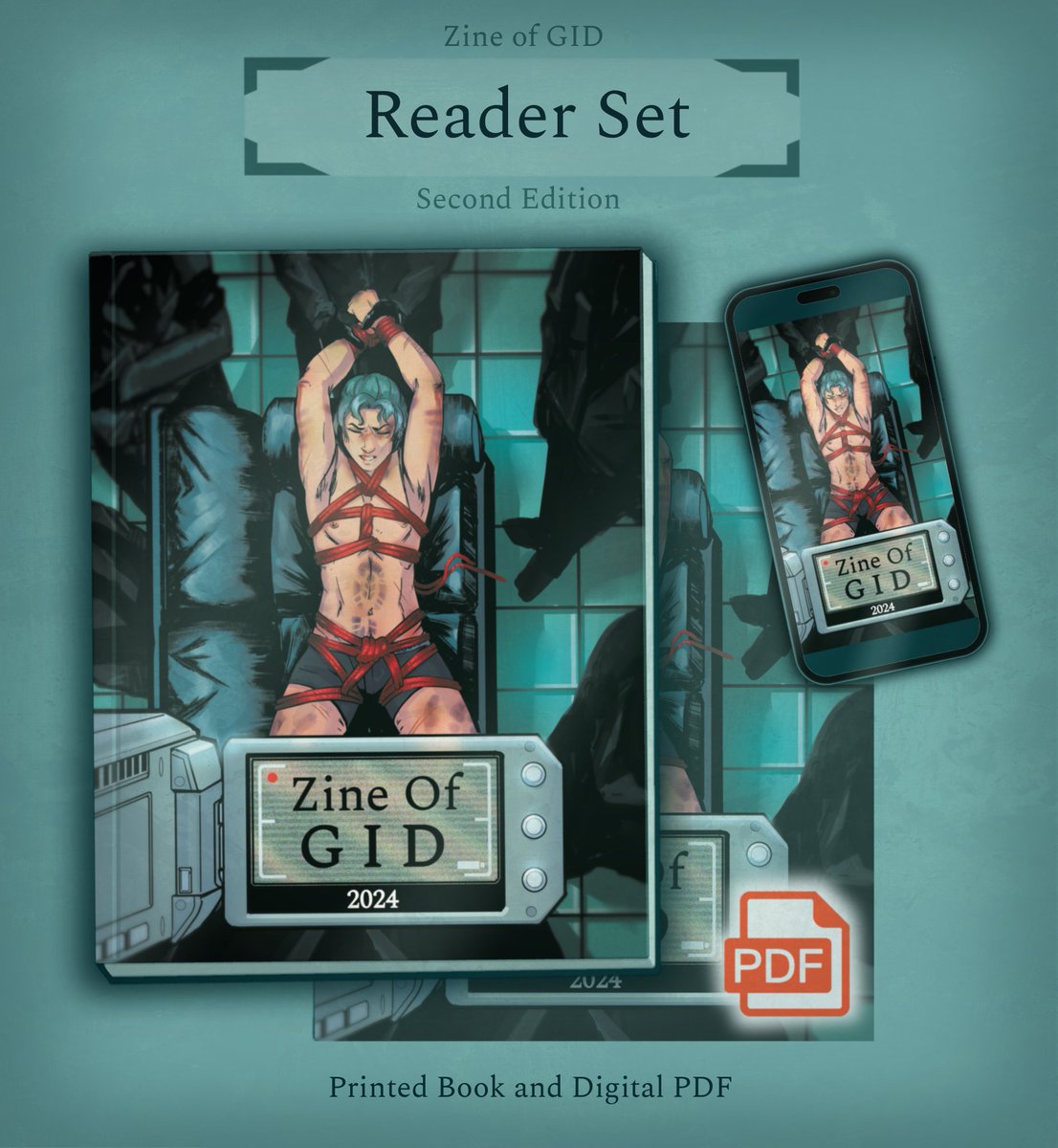 Want to read the zine in the comfort of your own home, AND on the  go? Want to display it proudly on your bookshelf AND in the secret confines of your own screen? This is the set for you! The Reader Set has the book and PDF together for a discounted price. Order before 1/31!