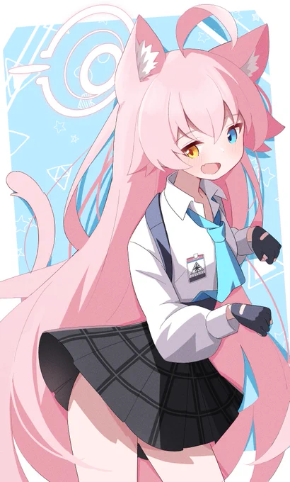 猫ホシノ～!#ブルアカ 