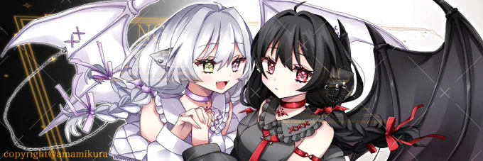 白咲メル様【#shirosaki_meru】のかわちヘッダー制作させていただきました!ご依頼ありがとうございました!(n*'ω`*n) #有償依頼