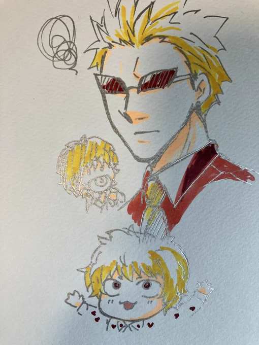 俺が本当の落書きを見せてやるぜーlovのエッジのモノマネなんて通じないよな。てな訳で昨日のお絵描きカフェで描いた落書きです(〃ω〃)通話しながら描くメモだ 