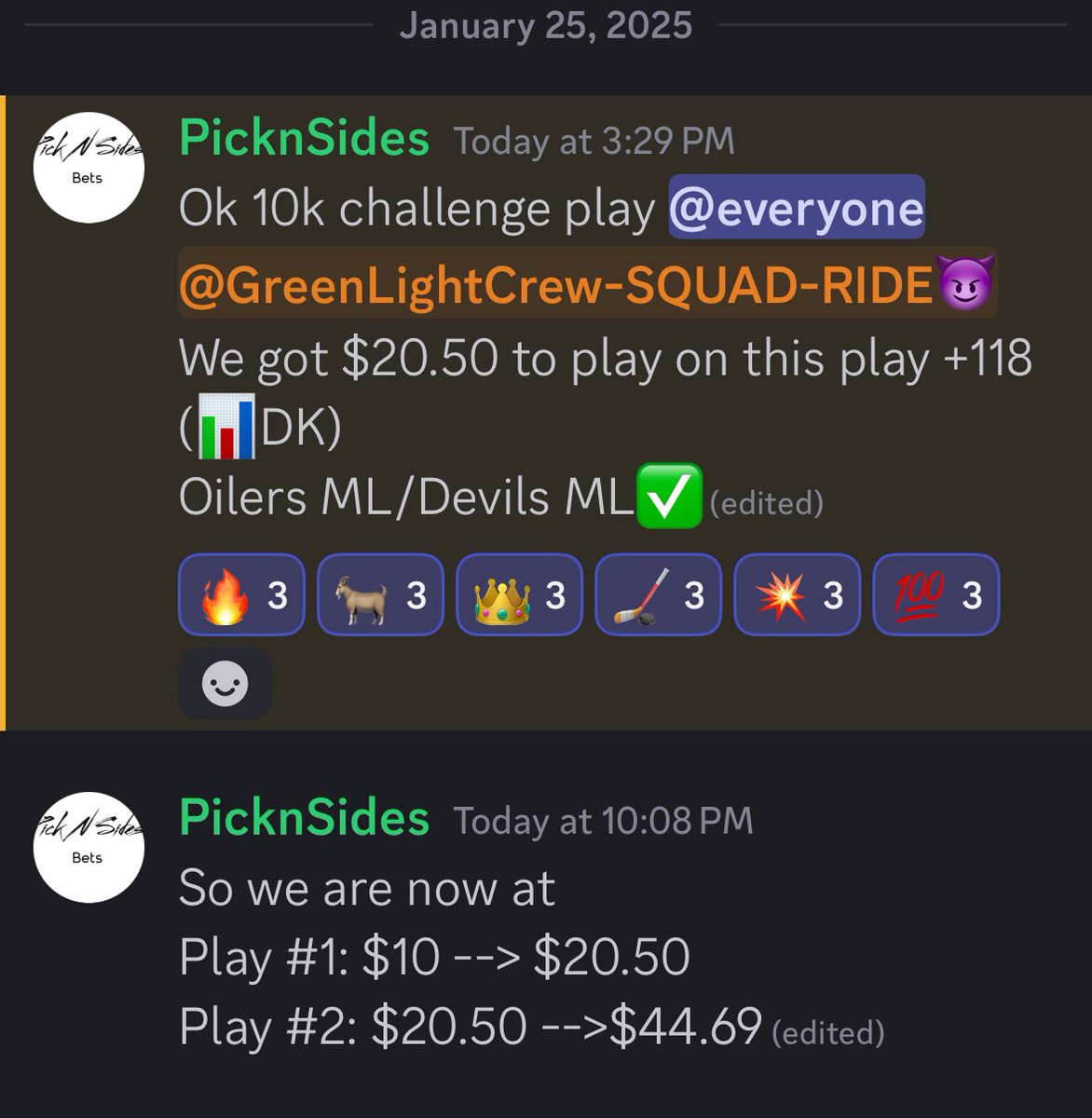 PicknSides (@picknsides) on Twitter photo Round 2 10k challenge is a winner for free for everyone at <a href="/_GreenLightCrew/">GreenLightCrew ππ΄</a> discord Round 2 10k challenge is a winner for free for everyone at <a href="/_GreenLightCrew/">GreenLightCrew ππ΄</a> discord