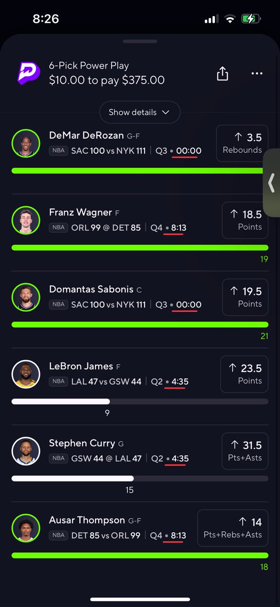 njsimchak's tweet photo. @PrizePicks 
This is absolutely ridiculous. Scam picks doing their entire community dirty by removing his rebound AND post about demar cashing his 4th rebound. 280k people tailing this play. Completely rigged and complete BS!! Lost my power play because of this https://t.co/RAiIMrRZzt