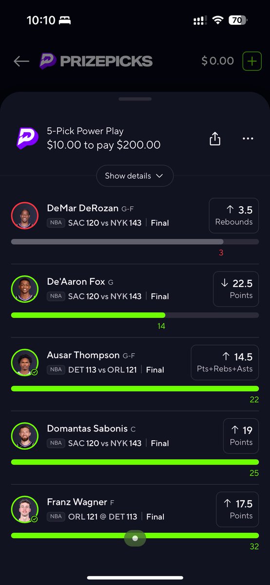 ktabackup's tweet photo. @PrizePicks where’s DeMar DeRozans rebound https://t.co/qNKO0NNvHt
