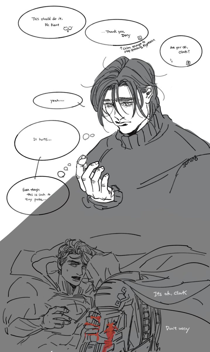 ☀️↔︎🦇 part 4(1/3)
Your fear is my fear. Your happiness is my happiness.
(⚠️A tiny bit of blood on the 2nd panel)
#superbat