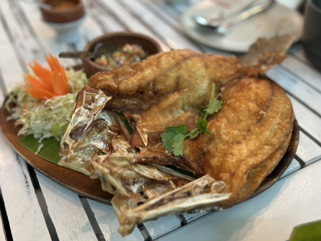 tipamart's tweet photo. Mouth-watering Thai Cuisine; Deep Fried Snapper ปลากระพงทอดโบราณ #thaicooking #foodtravel #DeliciousThaiFood #thaifood #thaiculinary #thaifoodie #thaimenu https://t.co/Ng1fE7xHkW