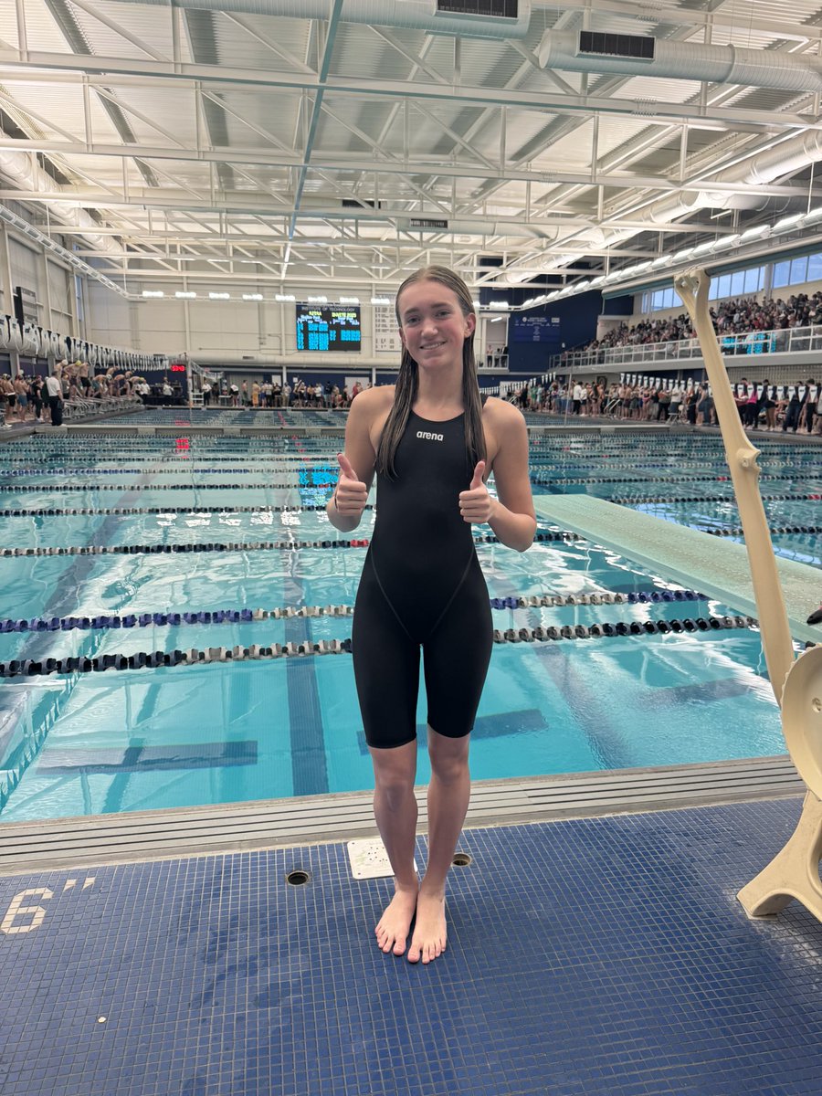 SenecaGirlsSwim's tweet photo. Elisa Gonclaves’ 50 Freestyle swim that broke the school record of 25.68! NEW RECORD- 25.49! 
This record was formerly held by Lizzie Stevenson! 
💦🥇🏊🏻‍♀️🏆💦🥳🩱💦🤿❤️ https://t.co/ZaBXykeKg0