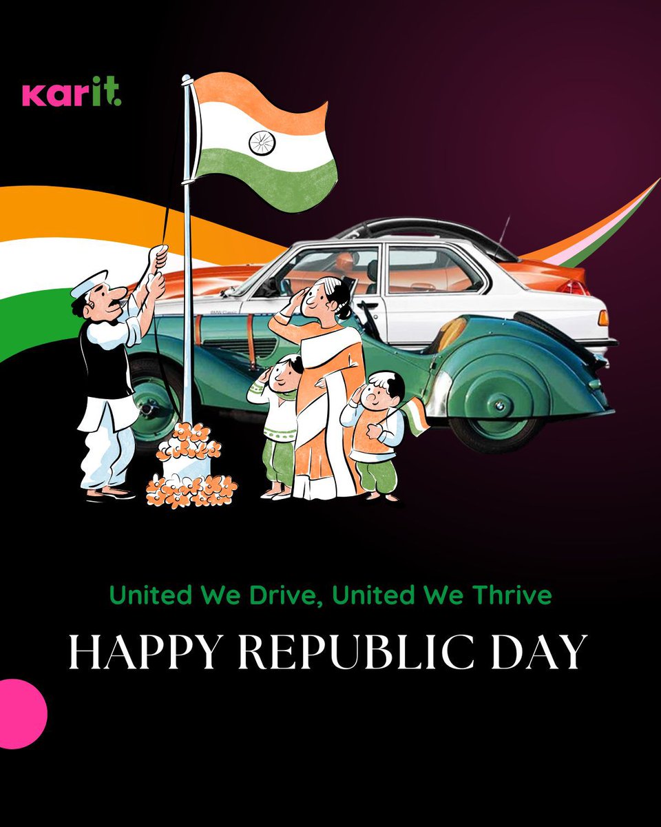 wekarit's tweet image. United We Drive, United We Thrive!
Embrace the spirit of unity—adopt carpooling for a better tomorrow.
Let’s build a stronger, greener nation.
Happy Republic Day!

#Karit #pollution #pollutionfree #environment #carpool #nature #RepublicDay #HappyRepublicDay #India #carpooling