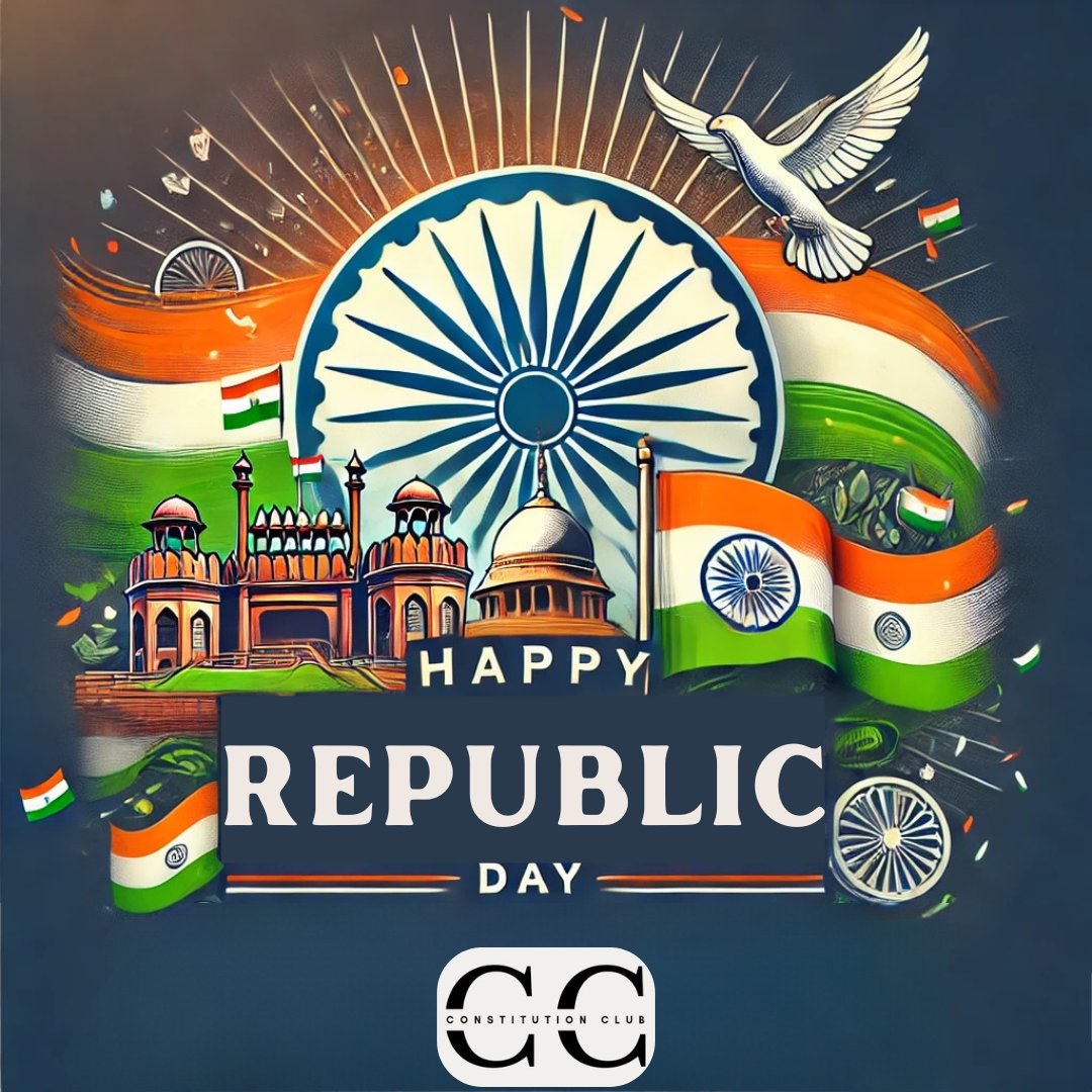 Let’s celebrate the spirit of democracy and the values enshrined in our Constitution. 🇮🇳
Wishing everyone a Happy Republic Day!
#RepublicDay #India #Pride #ConstitutionClub