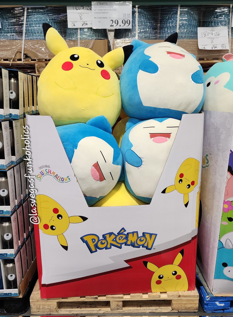 LVFunkoholics's tweet photo. Spotted @Costco 24 in Pokémon @squishmallows 

#pikachu #Pokémon #pokemontcgcommunity #pokemontcg #snorlax #squishies #costcodeals #costcofinds #costco #squishmallows @Jazwares #collectible #toys #lasvegasfunkoholics  #fyp https://t.co/njBDmCeWo7