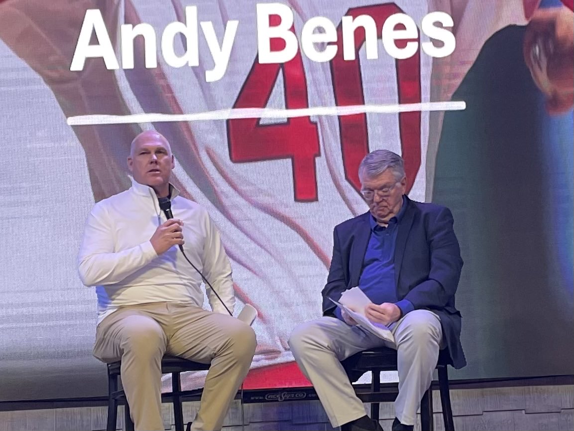 Mike Hermann (@hermann_sports) on Twitter photo Special thanks to Andy Benes for serving as the keynote speaker at the <a href="/UISAthletics/">#WeAreStars</a> First Pitch event, introducing the <a href="/Baseball_UIS/">UIS Baseball</a> and <a href="/UIS_Softball/">UIS Softball</a> teams! Go Stars! It was a wonderful launch to the spring seasons! Special thanks to Andy Benes for serving as the keynote speaker at the <a href="/UISAthletics/">#WeAreStars</a> First Pitch event, introducing the <a href="/Baseball_UIS/">UIS Baseball</a> and <a href="/UIS_Softball/">UIS Softball</a> teams! Go Stars! It was a wonderful launch to the spring seasons!