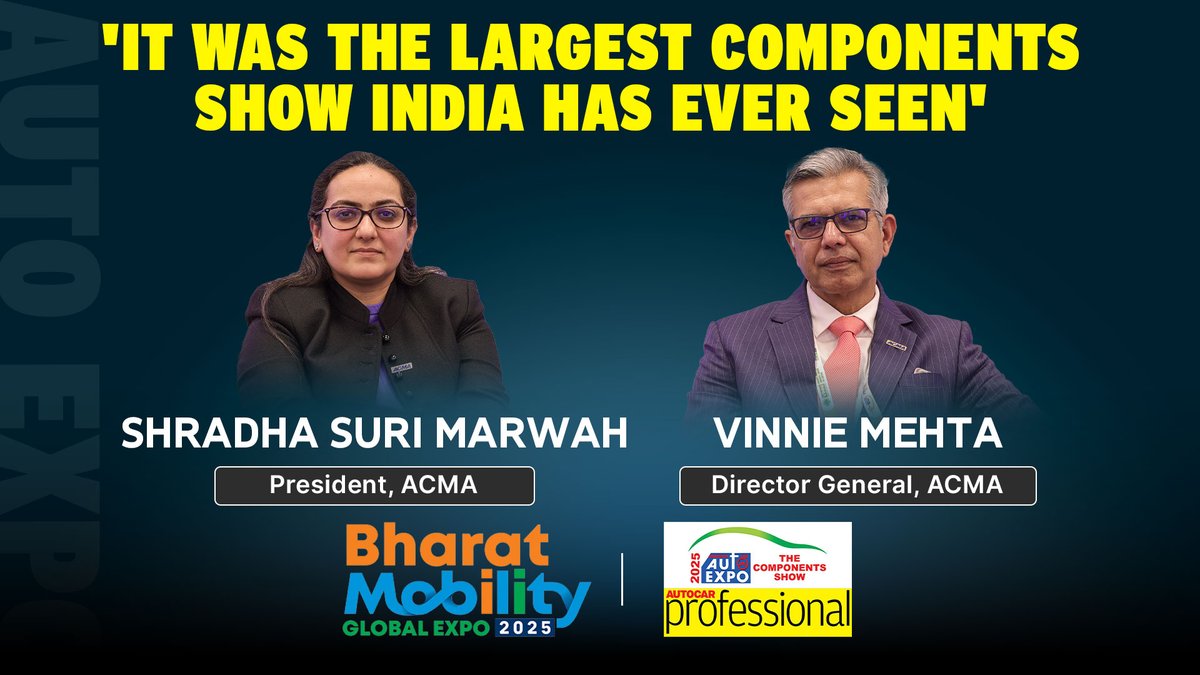 'India's auto components growth story in the mid- to long-term looks very exciting,' say <a href="/ACMAIndia/">ACMA India</a>'s Shradha Suri Marwah and Vinnie Mehta. They speak on key issues like EVs, sustainability, electronics, supplier value chains, upskilling, future challenges t.ly/J2EGN