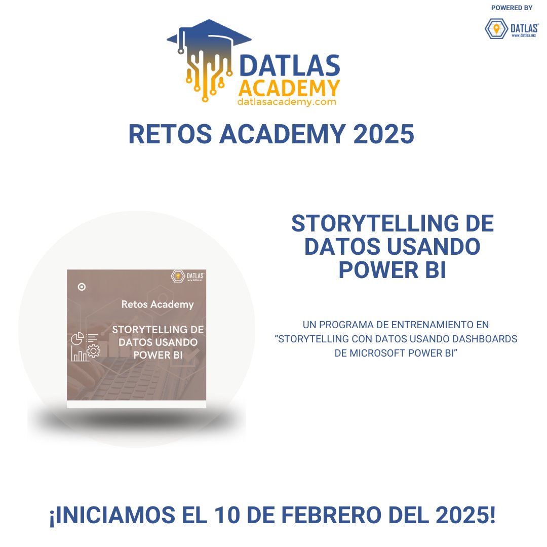 Storytelling de Datos Usando Power BI
🎓 Conviértete en un experto en Storytelling de Datos con Power BI

#StorytellingConDatos #PowerBI #RetosAcademy2025 #Datlas