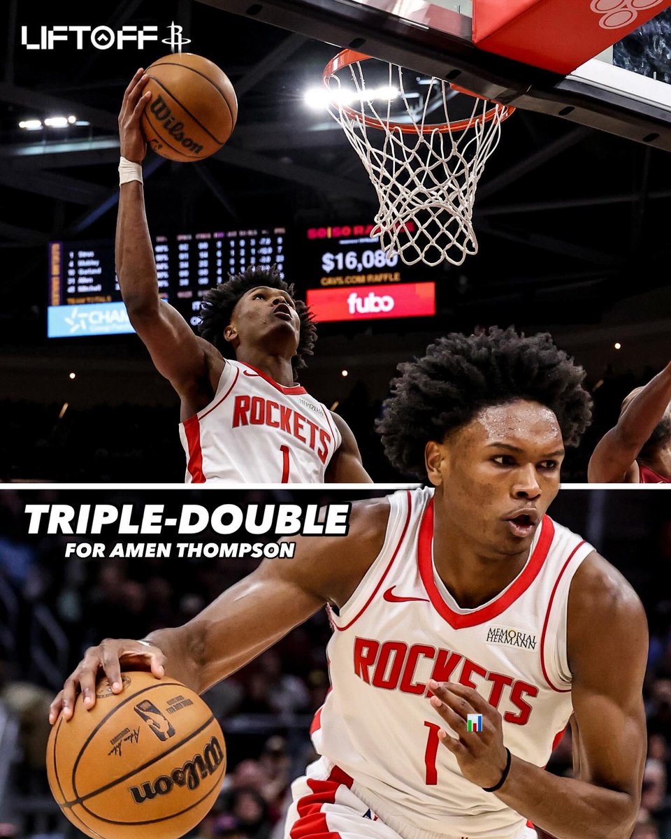 Amen Thompson tallies his SECOND career triple-double!

📊 23 PTS | 14 REB | 10 AST | 1 STL | 2 BLK