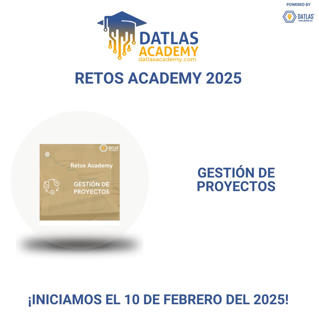 Gestión de Proyectos
📋 Domina la Gestión de Proyectos y logra resultados excepcionales
📢 ¡Inscríbete ya!
#GestiónDeProyectos #HabilidadesProfesionales #RetosAcademy2025 #Datlas
