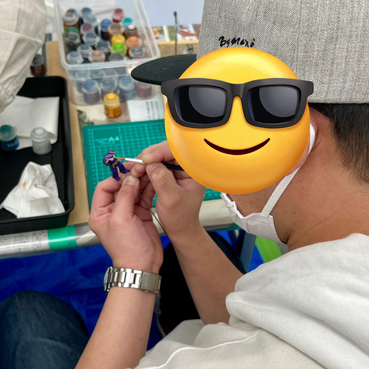 #八我展示会3 
主催もシタデル塗装体験に夢中！👍