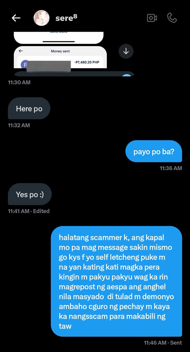 chiruu0112's tweet photo. @serenityoverrme ⚠️ scammer alert
scammer scammer scammer majuntis k sana LOL
#scammer https://t.co/5Oe2vg1H2h