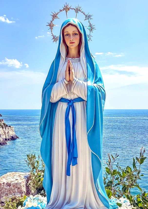 CatholicQuote12's tweet photo. Hail Mary, full of grace, the Lord is with thee.. https://t.co/iJTZ0ivH8a
