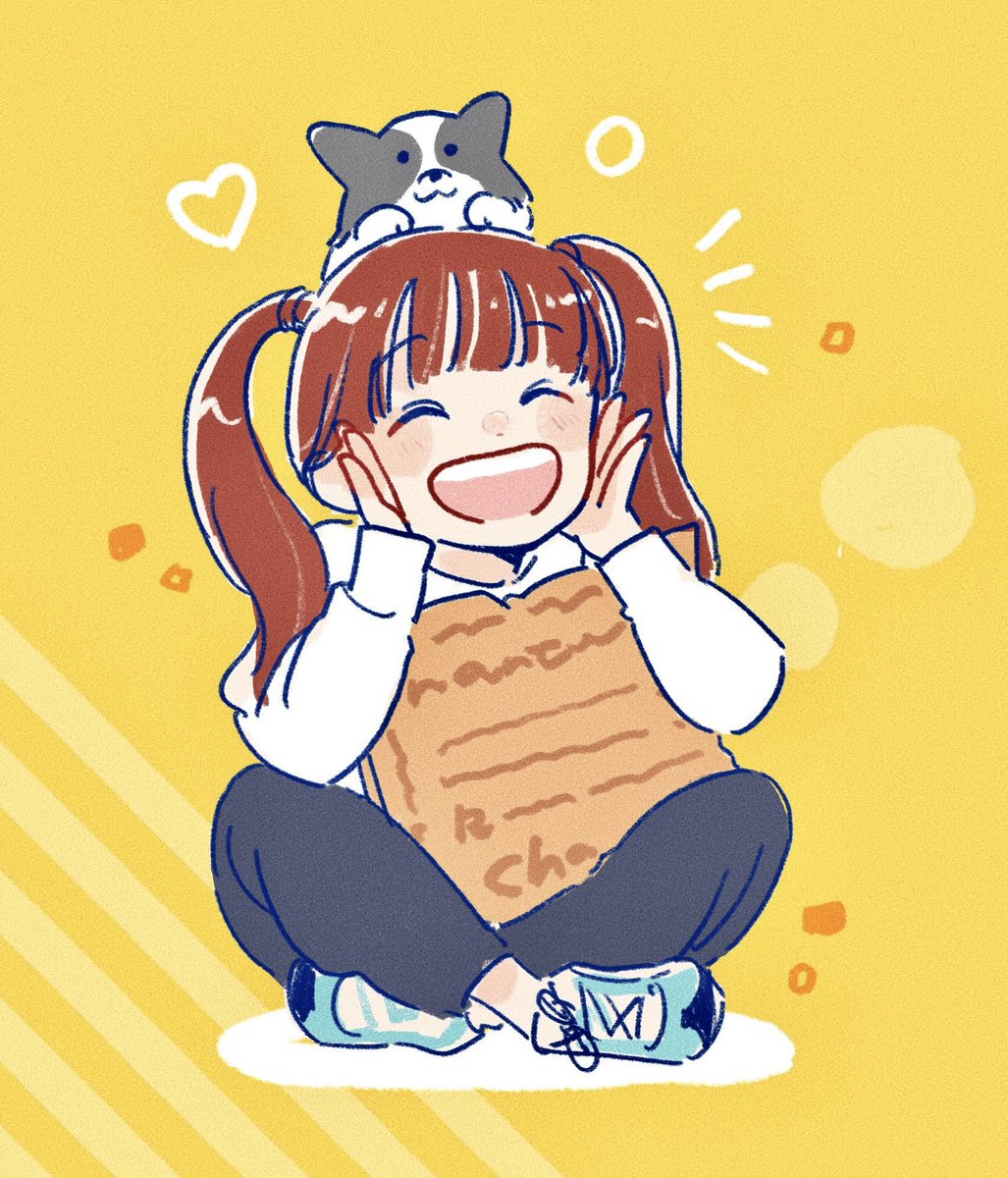「ツインテ、マカちゃんみがありかわいいリバティンいっぱい写真撮ってくれて嬉しい 」|もりやま🐥牛乳ぷりんのイラスト