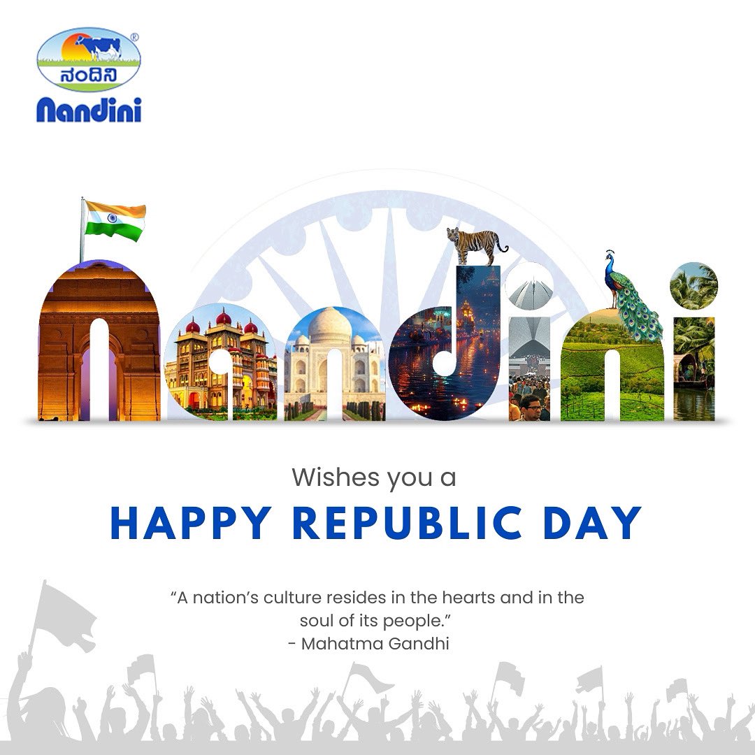 ಕೆ ಎಮ್ ಎಫ್ ವತಿಯಿಂದ ನಿಮ್ಮೆಲ್ಲರಿಗೂ ಗಣರಾಜ್ಯೋತ್ಸವದ ಹಾರ್ದಿಕ ಶುಭಾಶಯಗಳು 🇮🇳🫡

KMF Nandini wishes everyone a very Happy Republic Day! 🇮🇳🫡

#KMFNandini #RepublicDay