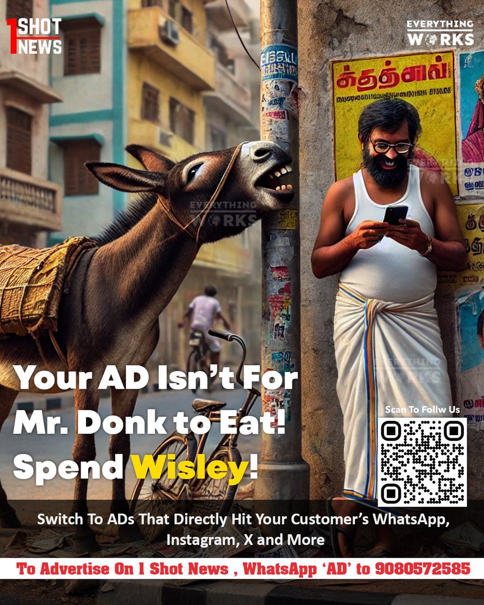 HereWorks's tweet photo. Your AD isn't for Mr. Donk to eat! Spend wisely!
WhatsApp AD to 9080572585
.
#Advertisement #SocialMedia #Advertising #1ShotNews #EverythingWorks https://t.co/FOGs4Wlq6T