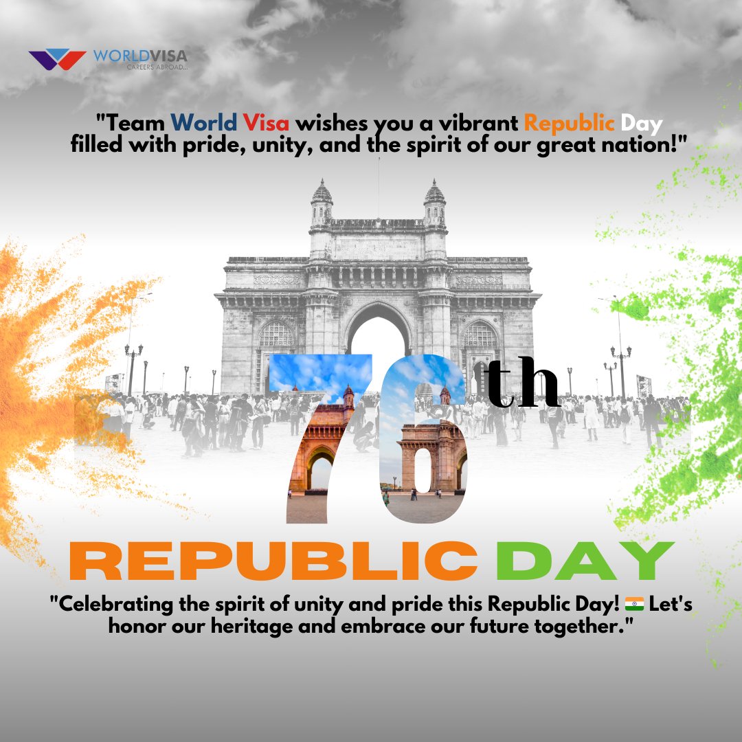 teamworldvisa's tweet photo. Celebrating Republic Day 2025!🇮🇳🇮🇳
A day to honor the strength of our democracy, the power of our unity, and the spirit of our people. Let’s strive to make India a beacon of progress, integrity, and innovation.
#RepublicDay https://t.co/5ywyyFzZvE
