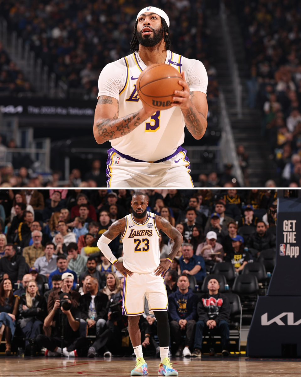 AD &amp; LeBron were locked IN against the Warriors 🌟

〰️ 36 PTS, 13 REB, 3 STL
👑 25 PTS, 12 AST, 5 REB

LA has won five of their last 6 👀🔥