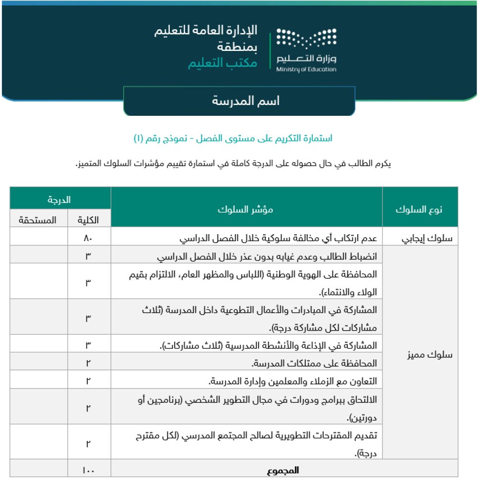 SaadAlsahli_SA's tweet image. 📑مسابقة تعزيز السلوك الإيجابي⬇️
🔗schoolstroe.com/BrbPDBj
المحتويات

إعلان عن المسابقة
مقدمة عن الجائزة
أهداف الجائزة
الفئة المستهدفة لجائزة تعزيز السلوك الإيجابي
آلية التكريم
إجراءات تنفيذ الجائزة على مستوى المدرسة
اجتماع لجنة التوجيه الطلابي
اجتماع مع المعلمين لمناقشة تطبيق…