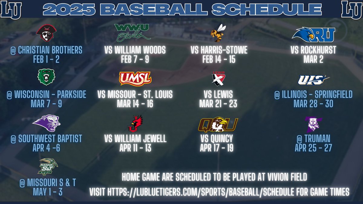The 2025 <a href="/lumo_baseball/">LUMO Baseball</a> ⚾️ schedule is here. Keep up to date with schedule changes and results lubluetigers.com/sports/basebal…
<a href="/GoBlueTigers/">Lincoln University (Missouri) Athletics</a> 
<a href="/LUBlueTigers/">Lincoln University (Missouri)</a>