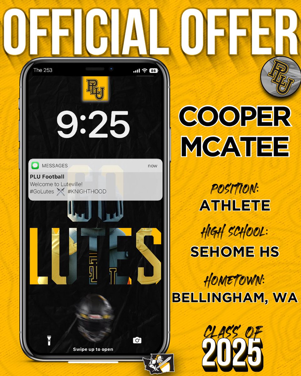 Cooper Mcatee (@coopermcatee_) on Twitter photo Following an amazing visit this past weekend, I am excited to announce that I will be continuing my football career <a href="/PLUFootball/">Pacific Lutheran Football</a>. Thank you <a href="/Zach_Willis45/">Zach Willis</a> and <a href="/BrantMcAdams/">Brant McAdams</a> for the opportunity. Following an amazing visit this past weekend, I am excited to announce that I will be continuing my football career <a href="/PLUFootball/">Pacific Lutheran Football</a>. Thank you <a href="/Zach_Willis45/">Zach Willis</a> and <a href="/BrantMcAdams/">Brant McAdams</a> for the opportunity.