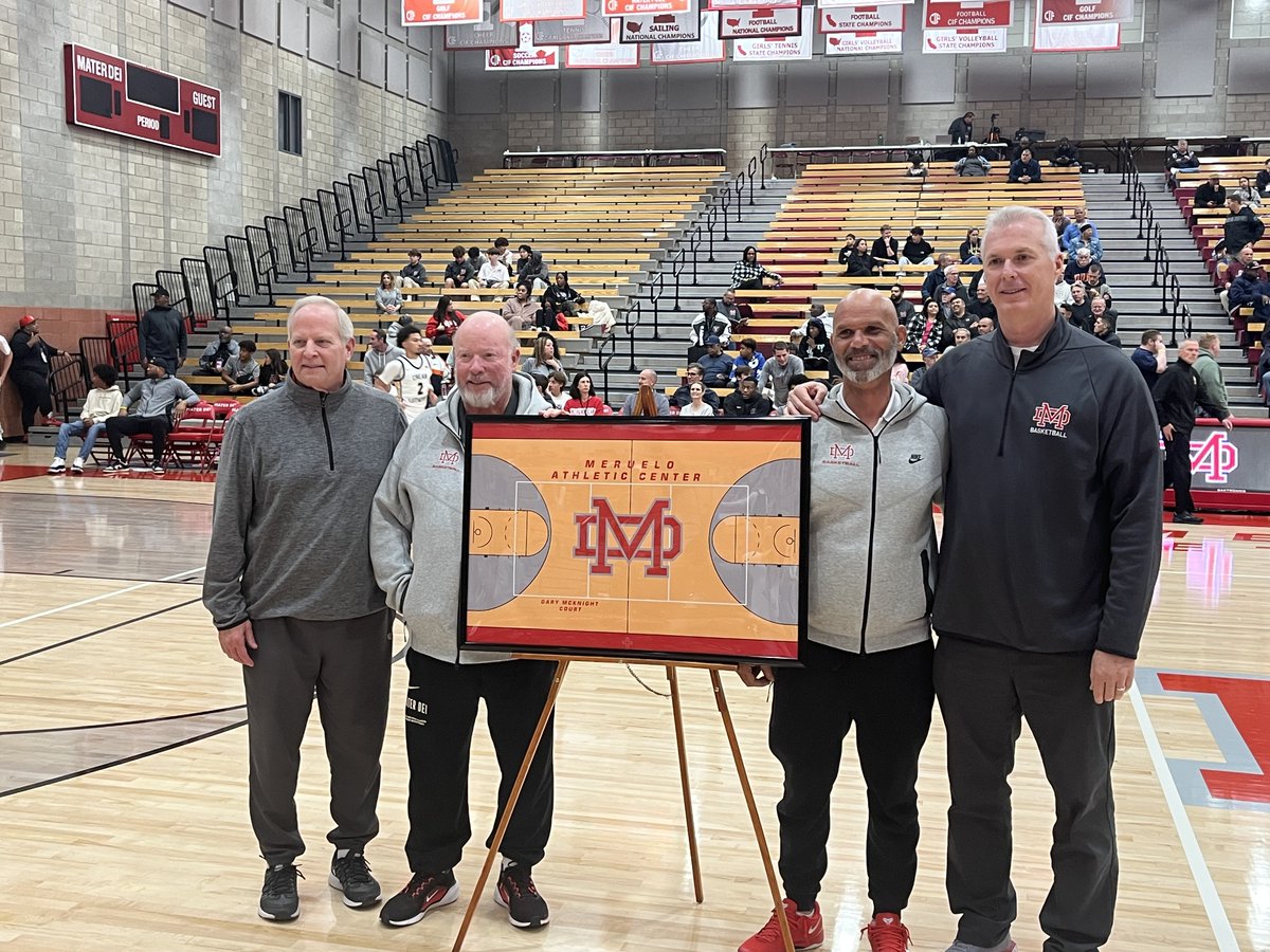 SteveFryer's tweet photo. Officially dedicated ... Gary McKnight Court at Mater Dei ... https://t.co/7M68mRo7tO