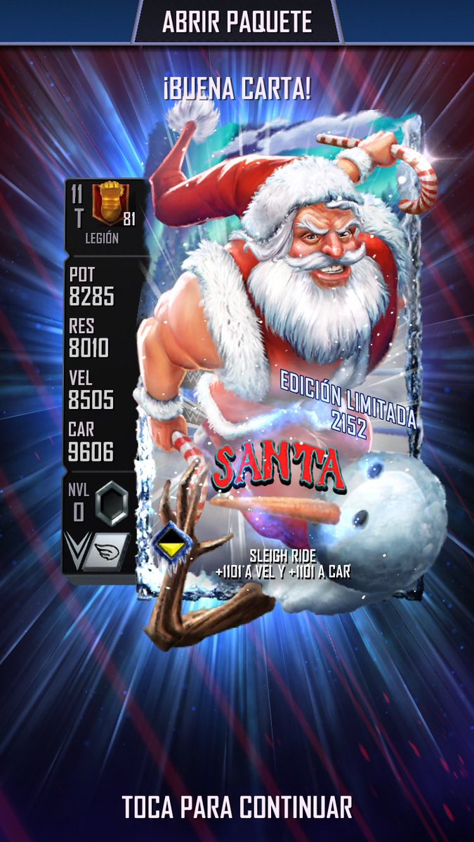 chmaro97's tweet photo. Finally got my Santa 🎅 #wwesupercard #rewardmania https://t.co/9cs7bwNVn7