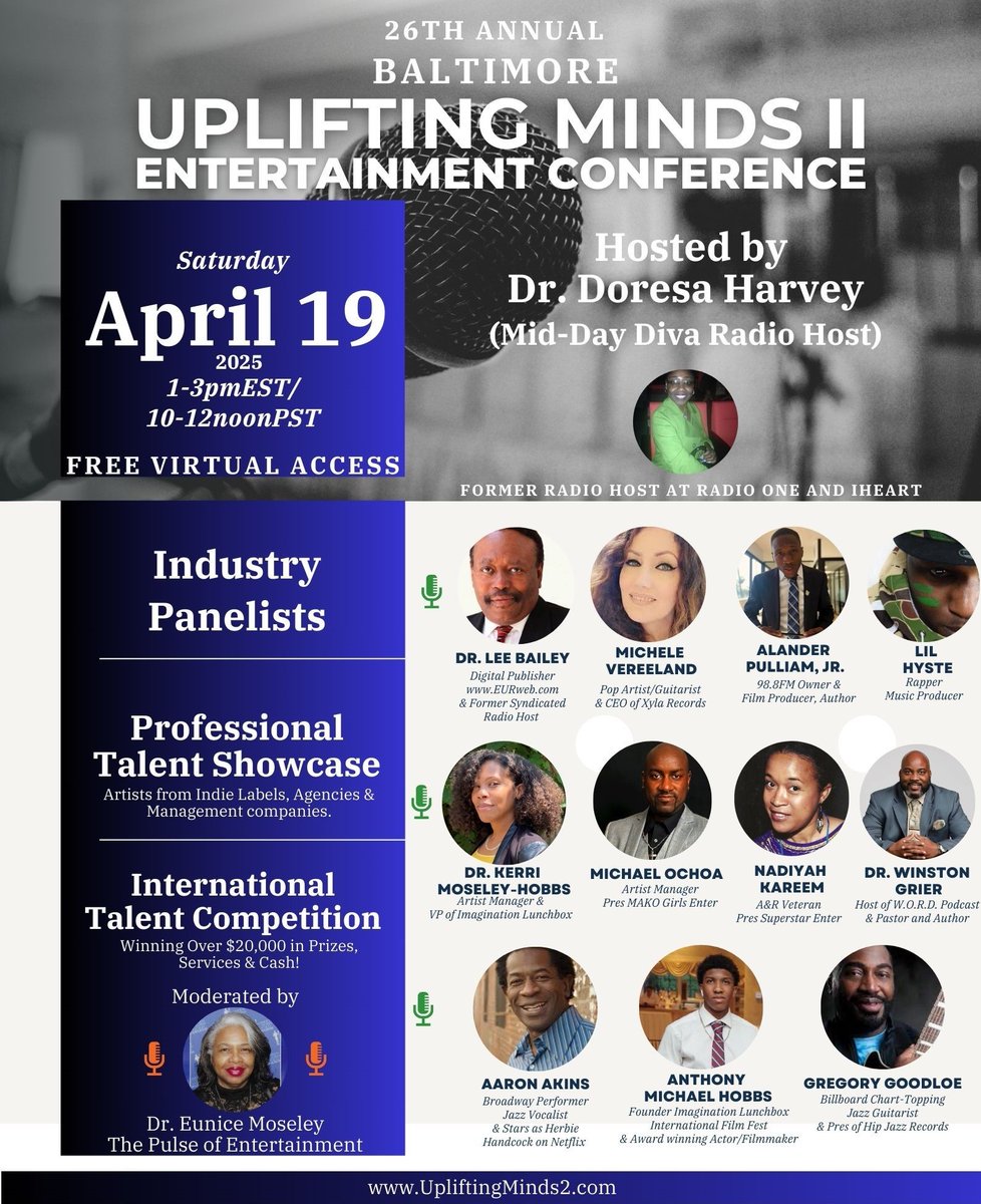 EuniceMoseley's tweet image. #SaveTheDate  #KnowledgeIsPower #ProfessionalPanelists #TwoStages UpliftingMinds2.com