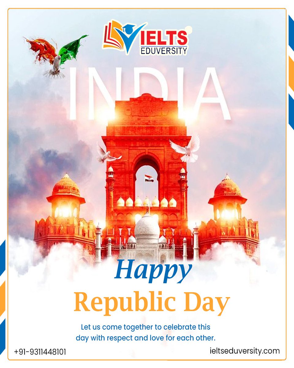 ieltseduversity's tweet photo. India's 76th Republic Day!

Wishing everyone a Happy Republic Day 2025—celebrating unity, pride, and the spirit of India!

Jai Hind!
.
.
.
.
.
#jaihind #republicday #republic 
#republicday2025 #proudindian #unityindiversity #jaihind #indiacelebrates https://t.co/eOB7yxXQhU
