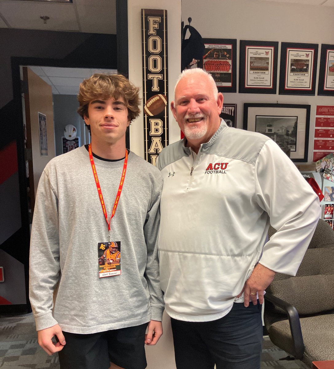 Wyatt Bigelow (@wyattbigelow) on Twitter photo Had a great visit <a href="/firestormfb/">ACU Football 🔥</a> today! Thank you to all the coaches for having me! <a href="/CoachKSewell/">Keith Sewell</a> <a href="/coachtwill88/">Coach Will</a> <a href="/Coach_Lav44/">Kyle Lavender</a> Had a great visit <a href="/firestormfb/">ACU Football 🔥</a> today! Thank you to all the coaches for having me! <a href="/CoachKSewell/">Keith Sewell</a> <a href="/coachtwill88/">Coach Will</a> <a href="/Coach_Lav44/">Kyle Lavender</a>