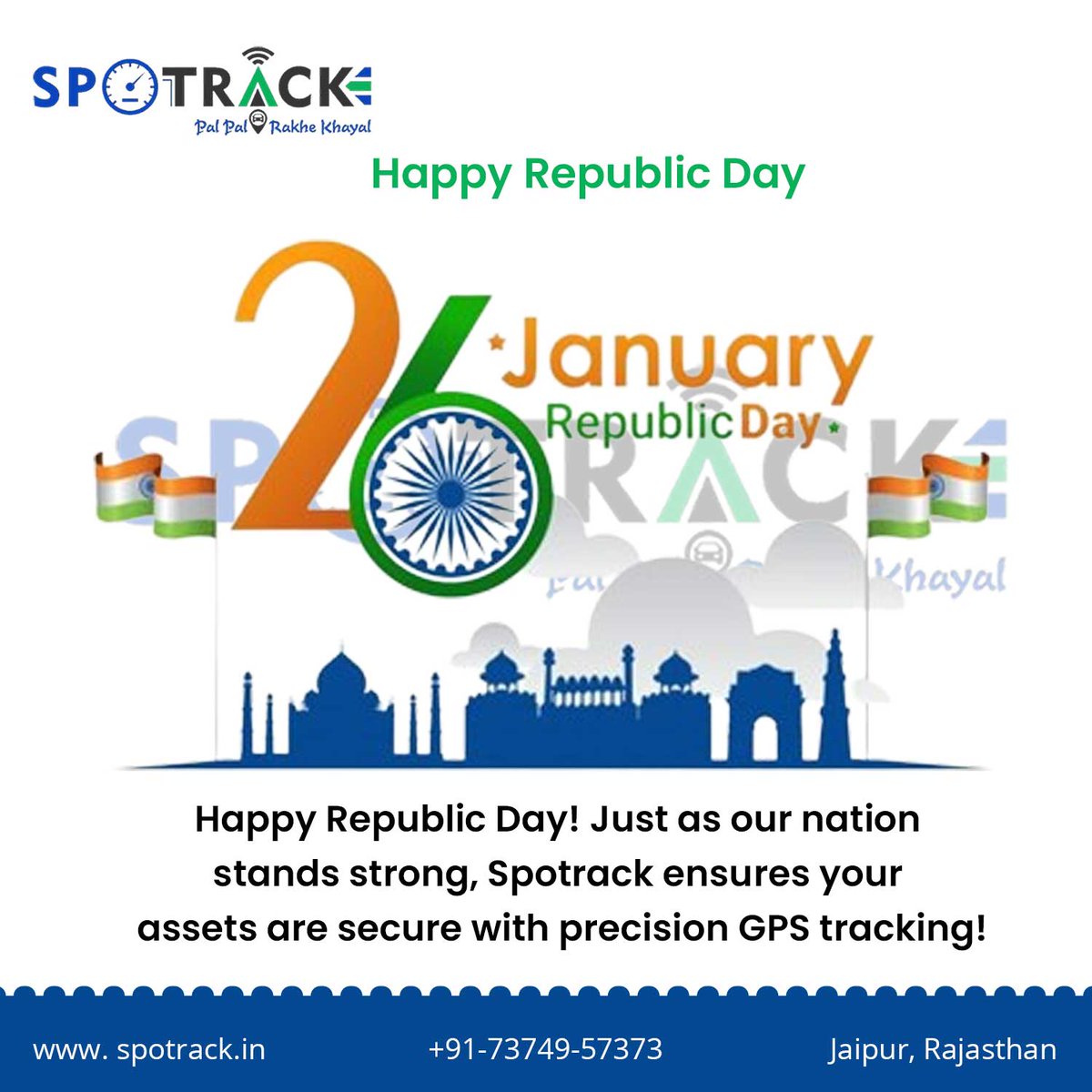 Suugam_Spotrack's tweet photo. 𝐖𝐢𝐬𝐡𝐢𝐧𝐠 𝐘𝐨𝐮 𝐚 𝐏𝐫𝐨𝐬𝐩𝐞𝐫𝐨𝐮𝐬 𝐑𝐞𝐩𝐮𝐛𝐥𝐢𝐜 𝐃𝐚𝐲 𝟐𝟎𝟐𝟓 𝐟𝐫𝐨𝐦 𝐒𝐩𝐨𝐭𝐫𝐚𝐜𝐤!🇮🇳✨
#RepublicDay2025 #Spotrack #GPSolutions #SmartTracking #TechnologyForProgress #ConnectedIndia #TechForBusiness #DigitalIndia #InnovationInTech 🇮🇳💼🚀 https://t.co/gj1OzsLMhL