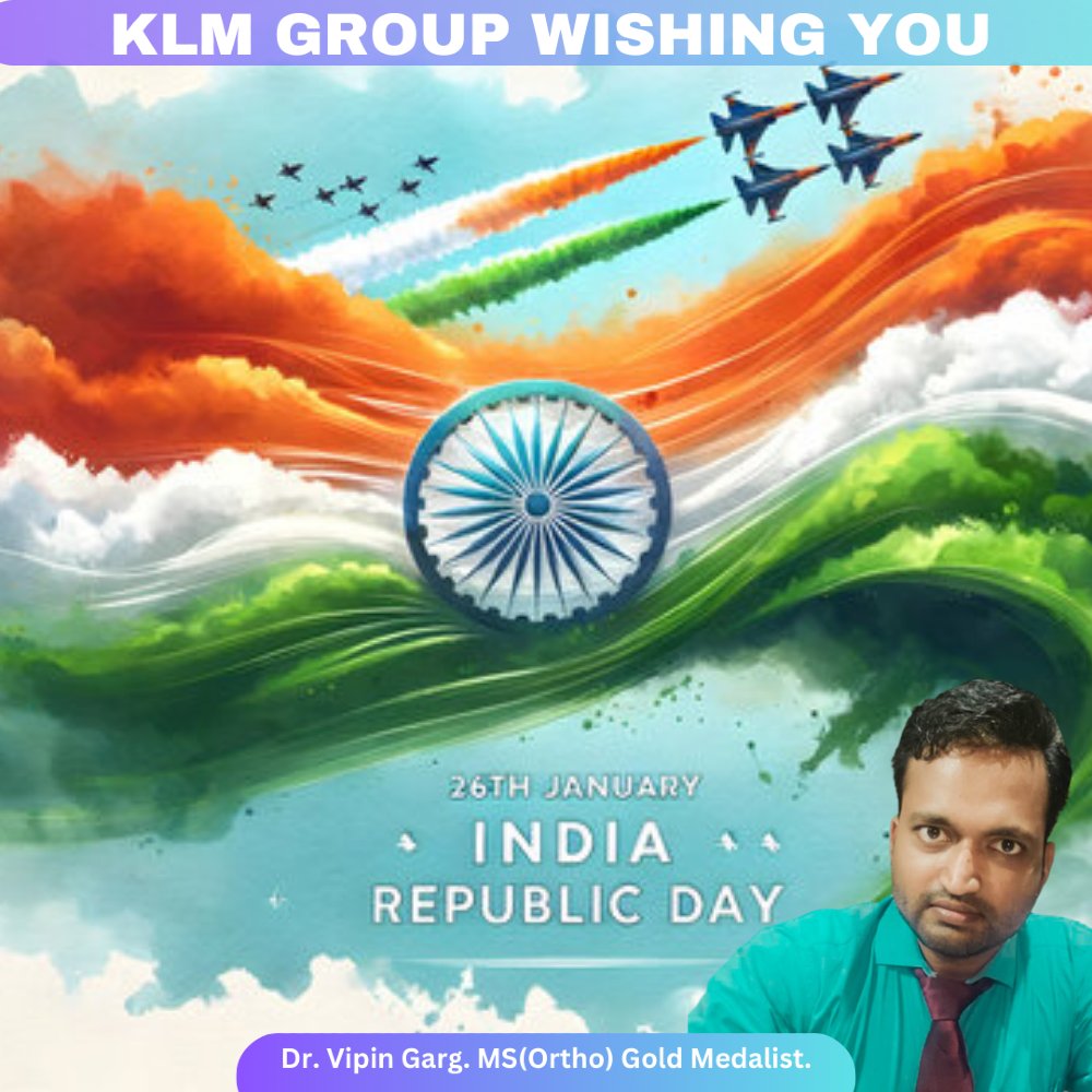 klmgroup1's tweet photo. On this Republic Day, let us celebrate the spirit of unity, pride, and our nation's progress. Wishing all a joyful and patriotic Republic Day from the KLM Group. - Dr. Vipin Garg
Book Your Consultation 
Website: https://t.co/yB73FvcaQQ https://t.co/1TQkCC5PjX