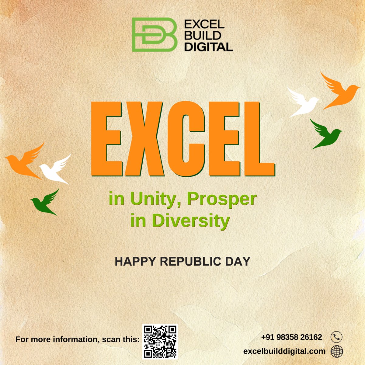 XcelBuild's tweet image. 🌟 On this Republic Day, we pledge to empower businesses with digital excellence. Together, we grow, together we shine!

#republicday #excelbuilddigital #EBD #unity #diversity