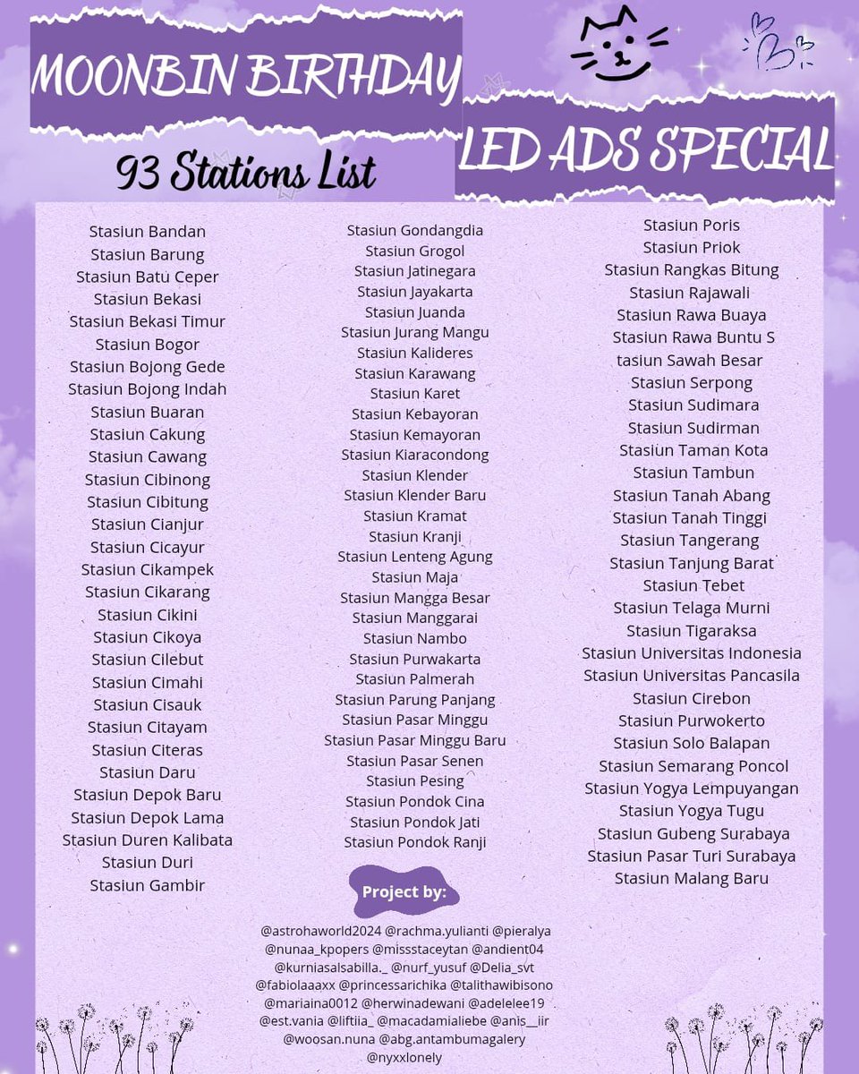 arohaswishes's tweet image. 🎀❈✷𝓒𝓪𝓵𝓵𝓲𝓷𝓰 𝓐𝓻𝓸𝓱𝓪 🎀❈✷
안녕하세요 Aroha! 

UP TODAY! LED Ads - Moon Bin Birthday Project. HAPPY MOONBIN DAY!

🗓️ Sunday, 26th January 2025
⏰ 04.00wib - 23.56wib
📍93 Train Stations 

Aroha please come and see our Ads and don't forget to tags us! @astrohaworld2024