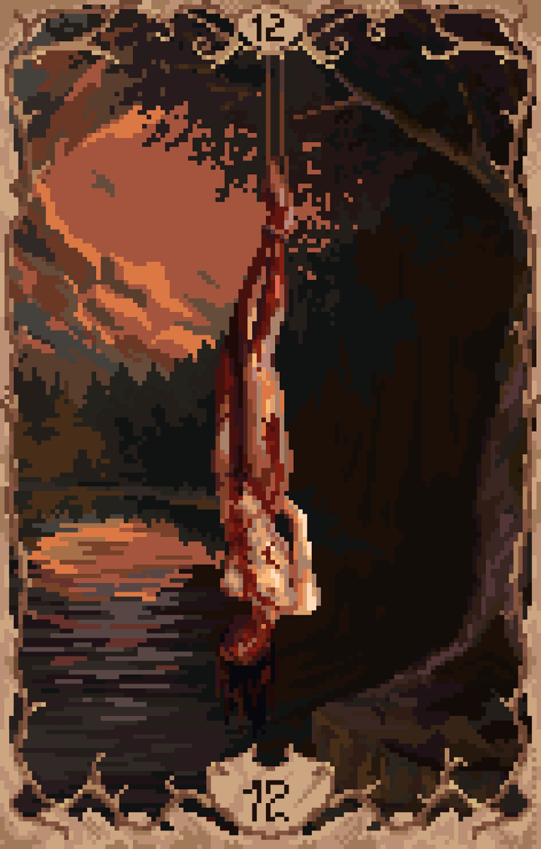 bratikoff's tweet image. The Hanged Man

#pixelart #Tarot