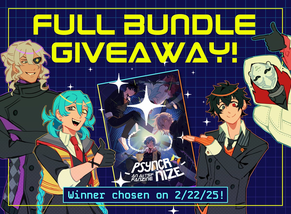 🔵🟠 GIVEAWAY 🟣🟡

We're giving away a WHOLE BUNDLE (refund/upgrade on existing orders) lasting until 2/22! To enter:

👤 Follow us <a href="/psyncerzine/">PSYNCRONIZE - Complete!</a>
♻️❤️ Repost &amp; like this post

Enter on as many official platforms as you want for more chances to win— socials linked in our Carrd!