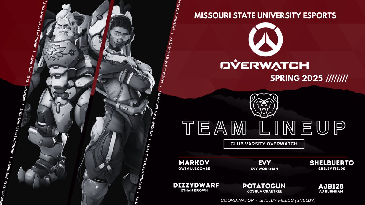 Bears Weekend continues!!!! Here we have our Club Varsity Overwatch team!!!! Wish them luck this semester and catch them on Fridays!!